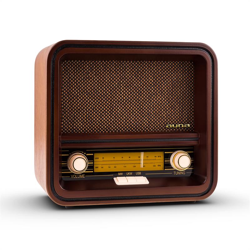 E-shop Auna BelleEpoque-1901, retro rádio, nostalgické rádio, FM, AM, USB, MP3