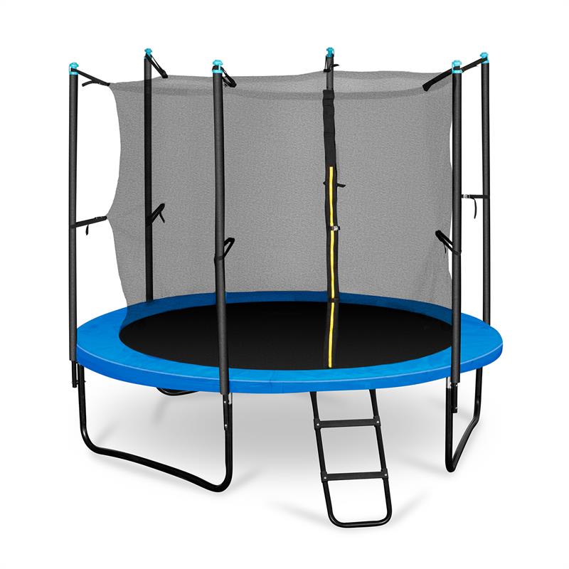 E-shop KLARFIT Rocketboy 250, 250 cm trampolína, vnútorná bezpečnostná sieť, široký rebrík, modrá