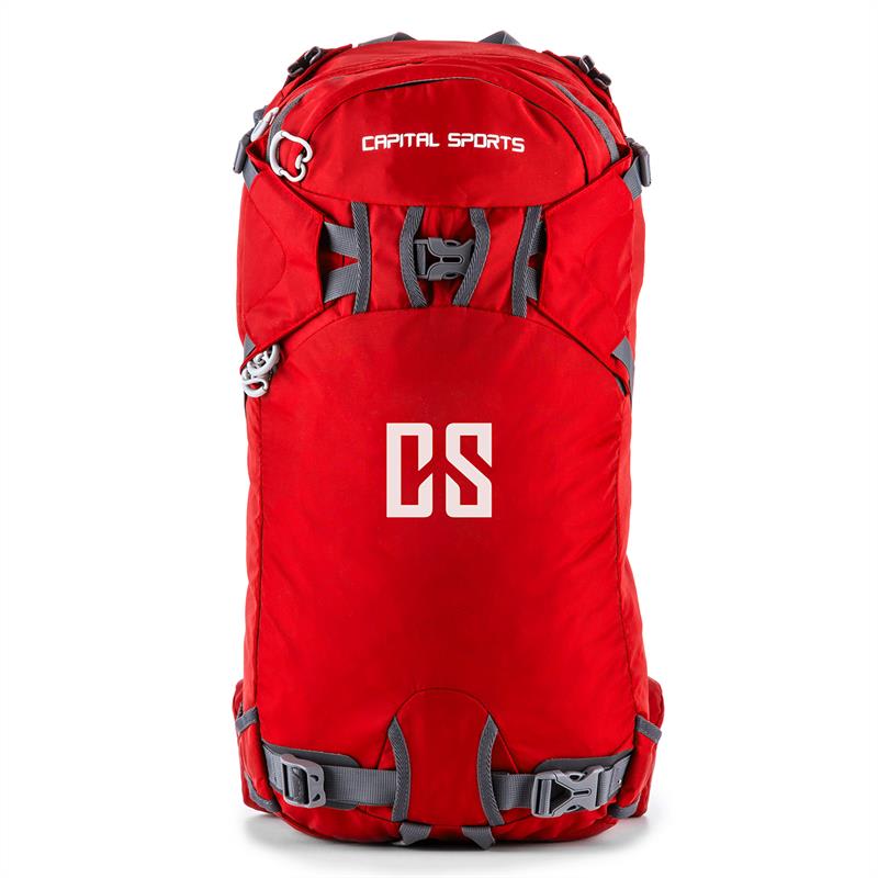 Capital Sports CS 30 szabadidő- és sport hátizsák, 30 liter, vízlepergető nylon, piros