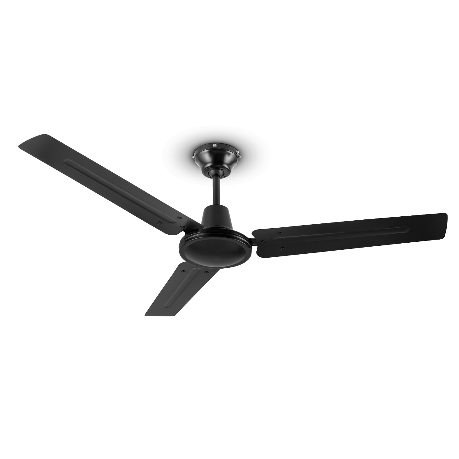 E-shop Klarstein Spin Doctor, stropný ventilátor, 55 W, 122 cm, 3 ramená, nehrdzavejúca oceľ, čierny