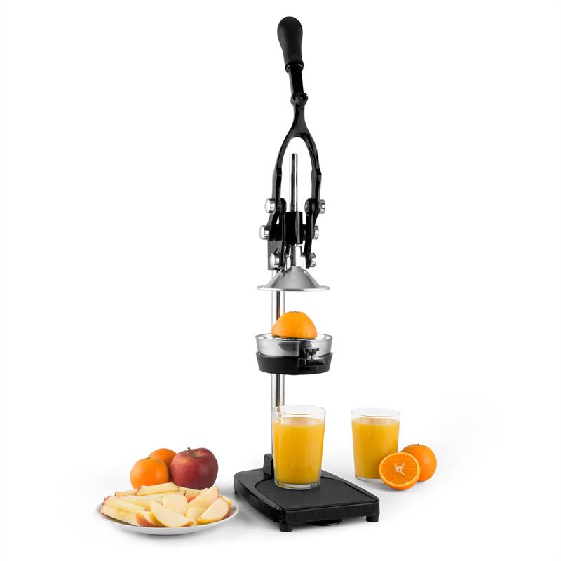 Klarstein TriJuicer, čierny, pákový lis na odštavovanie, krájač hranolčekov, krájač jablka