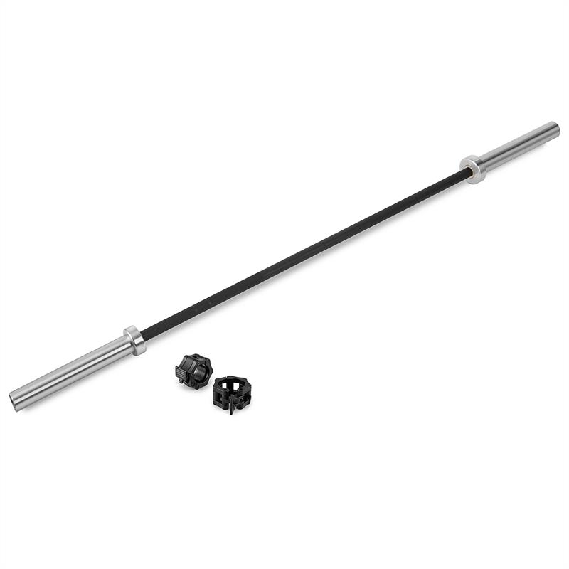 E-shop KLARFIT Klarbar, olympijská tyč, 220 cm, 20 kg, čierna/strieborná