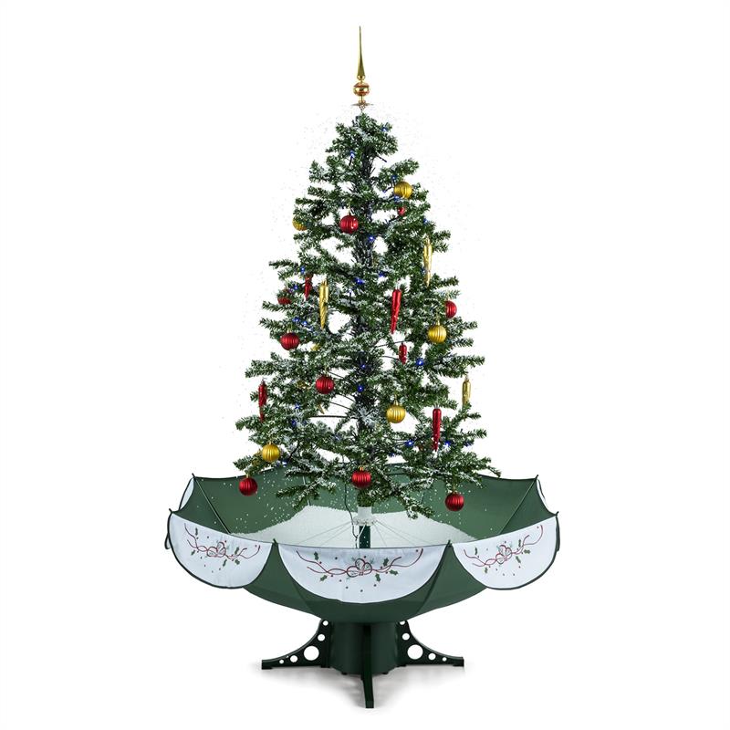 Levně OneConcept Everwhite, 180 cm, zelená, vánoční stromeček se simulací sněžení, LED, hudba