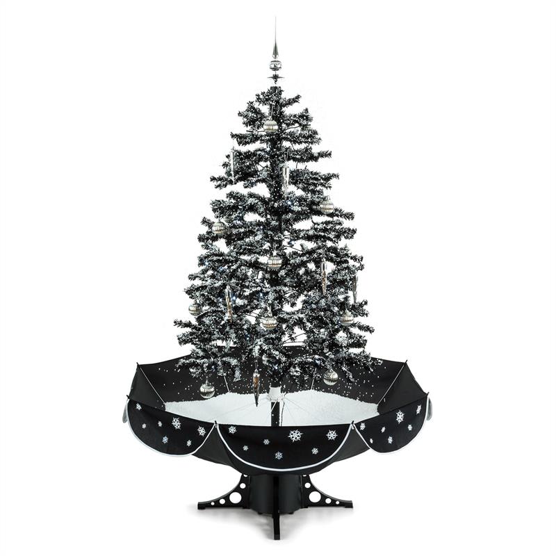 E-shop OneConcept Everwhite, vianočný stromček, 180 cm, simulácia sneženia, čierny