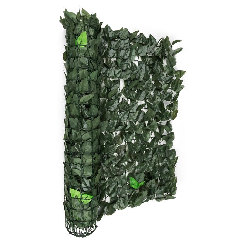 Levně Fency Dark Leaf, plot na ochranu před pozorováním, ochrana před větrem, 300 x 100 cm, buk, tmavě zelený