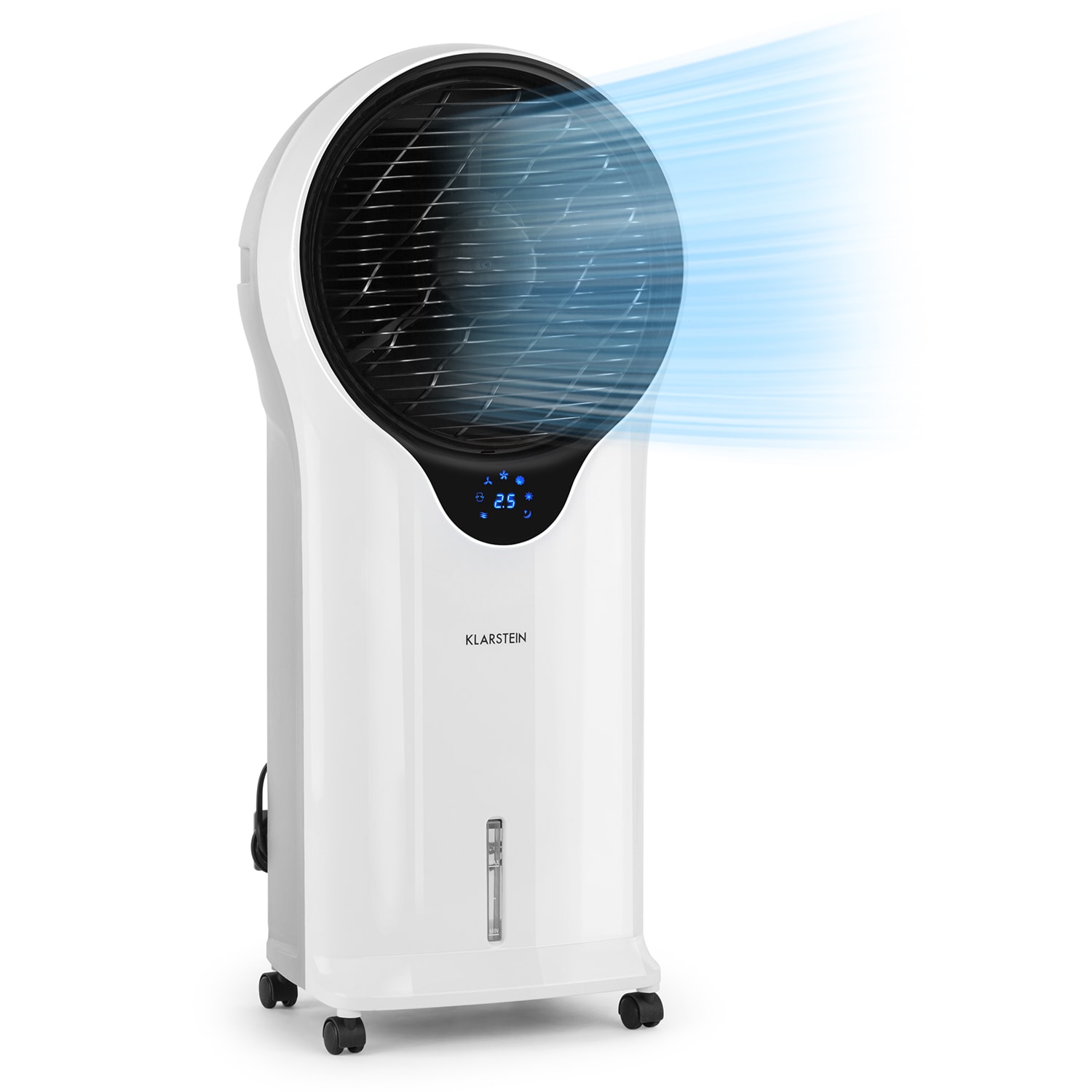 E-shop Klarstein Whirlwind, 3 v 1, ochladzovač vzduchu, ventilátor, zvlhčovač vzduchu, 5.5 l, 110 W, biely