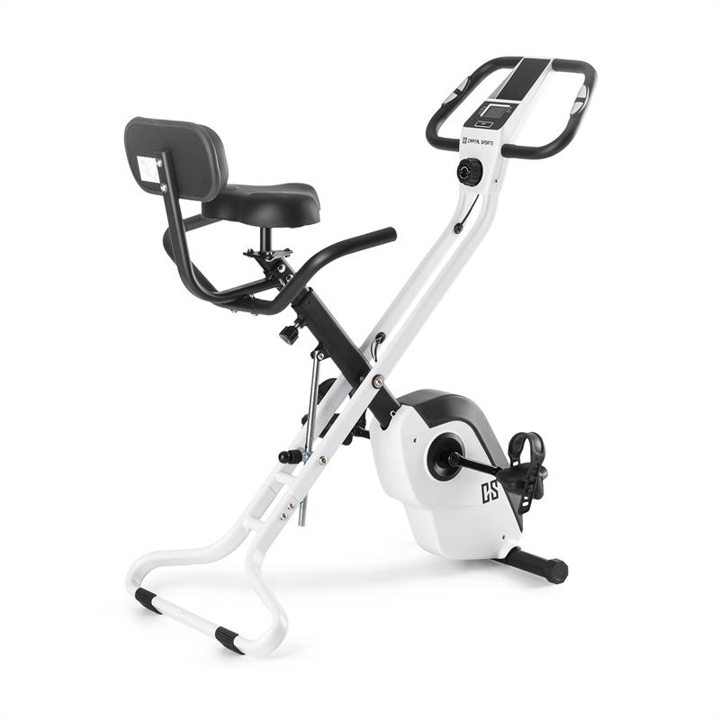 Capital Sports Azura X1 X-Bike, bicicletă, până la 120 kg, măsurare puls, pliabil, 4 kg, alb