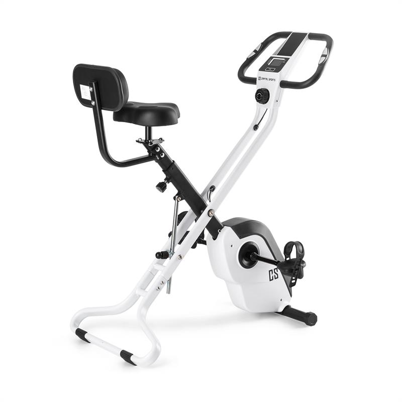 Capital Sports Azura X2 X-Bike, bicicletă, până la 120 kg, măsurare puls, pliabil, 4 kg, alb