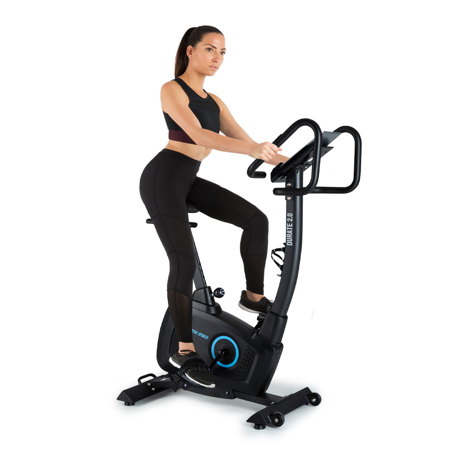 Capital Sports Durate, negru, ergometru, home trainer, 4 kg volant, puls, calculator