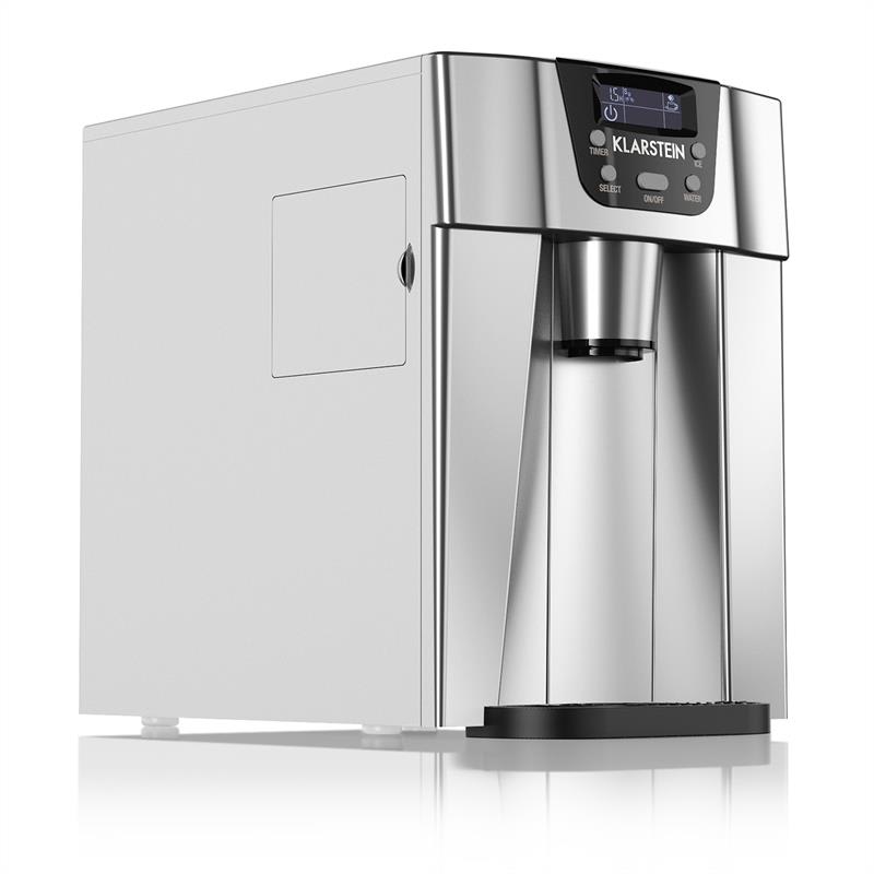 Klarstein ICE VOLCANO 2 GB, stříbrný, ZAŘÍZENÍ NA VÝROBU LEDU, LED, 12 KG/24hod