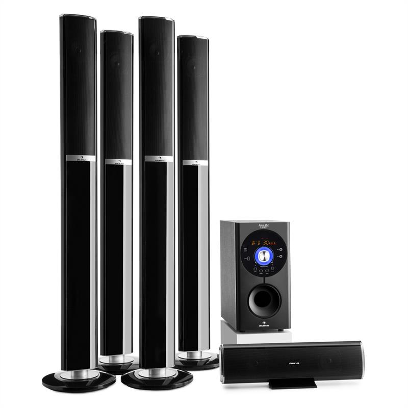 Auna areal 652 5.1 csatornás surround rendszer, 145 w, rms, bluetooth, usb, sd, aux