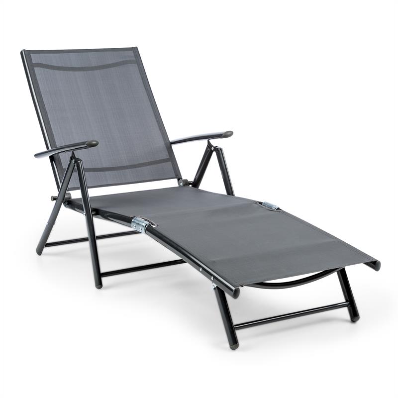 Blumfeldt Modena Sun Lounger 64x85x170cm Aluminium / Steel Tube Grey