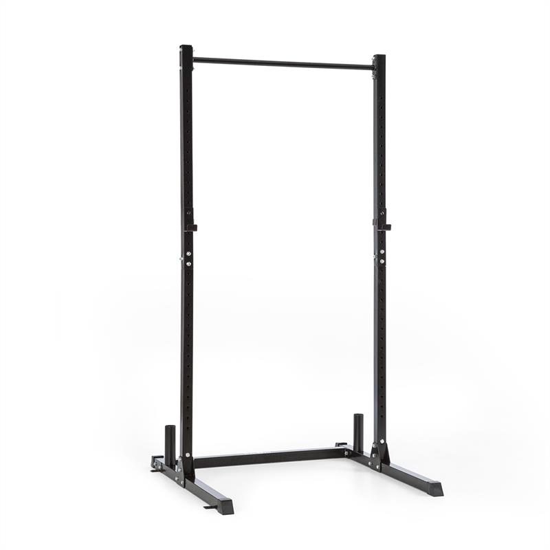 Klarfit hr 1100, edző állvány, half rack, 2 j-horog, húzódzkodó rúd, fekete