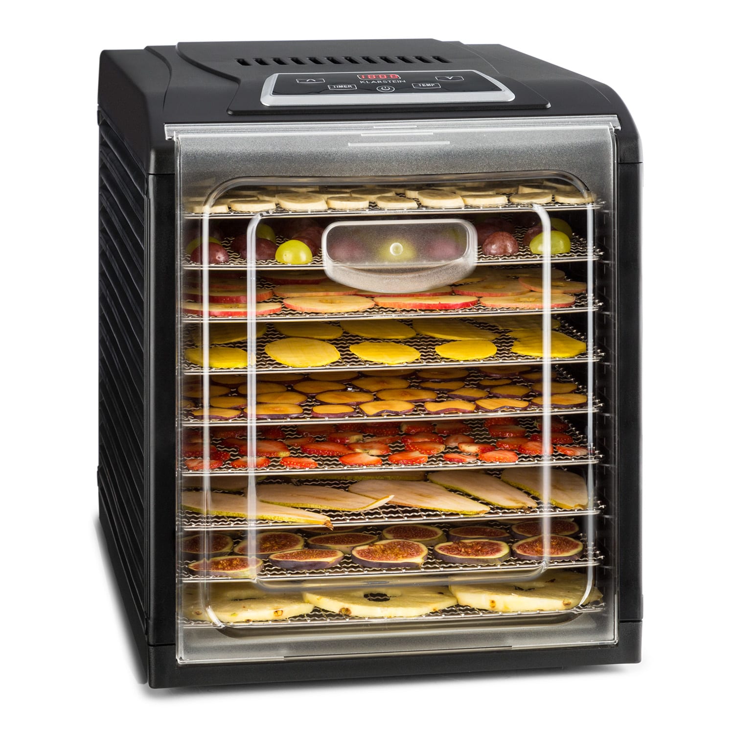 Klarstein Fruit Jerkyu Plus 9 gyümölcs aszaló Időzítő 9 tálca 600-700 W 35-70 °C