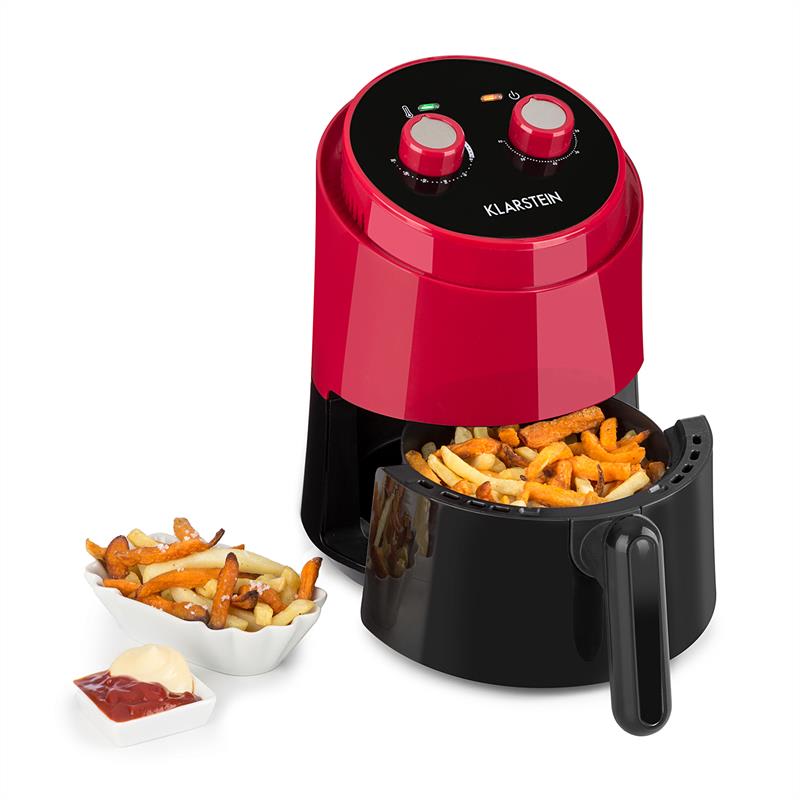 E-shop Klarstein Wel Air Fry, teplovzdužná fritéza, 1230W, poistka pred prehriatím, 1,5l, červená