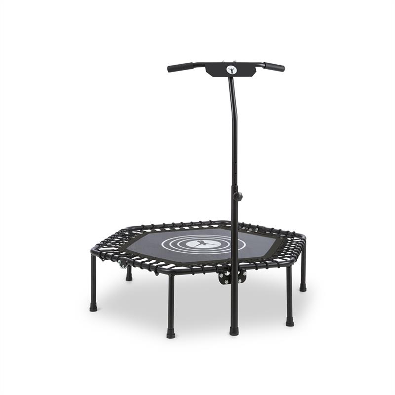 E-shop KLARFIT Jumpanatic, fitness trampolína, 44“ / 112 cm Ø, rukoväť, sklápacia, čierna