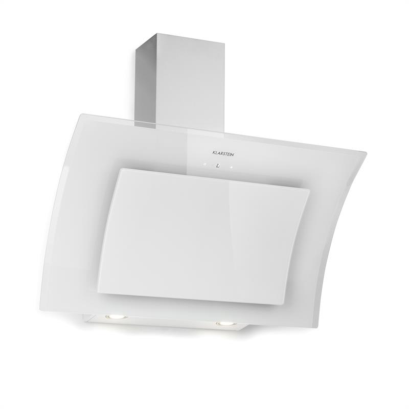 Klarstein sabia 90, digestor, 90 cm, nástenný, 600 m3/h, led, biely