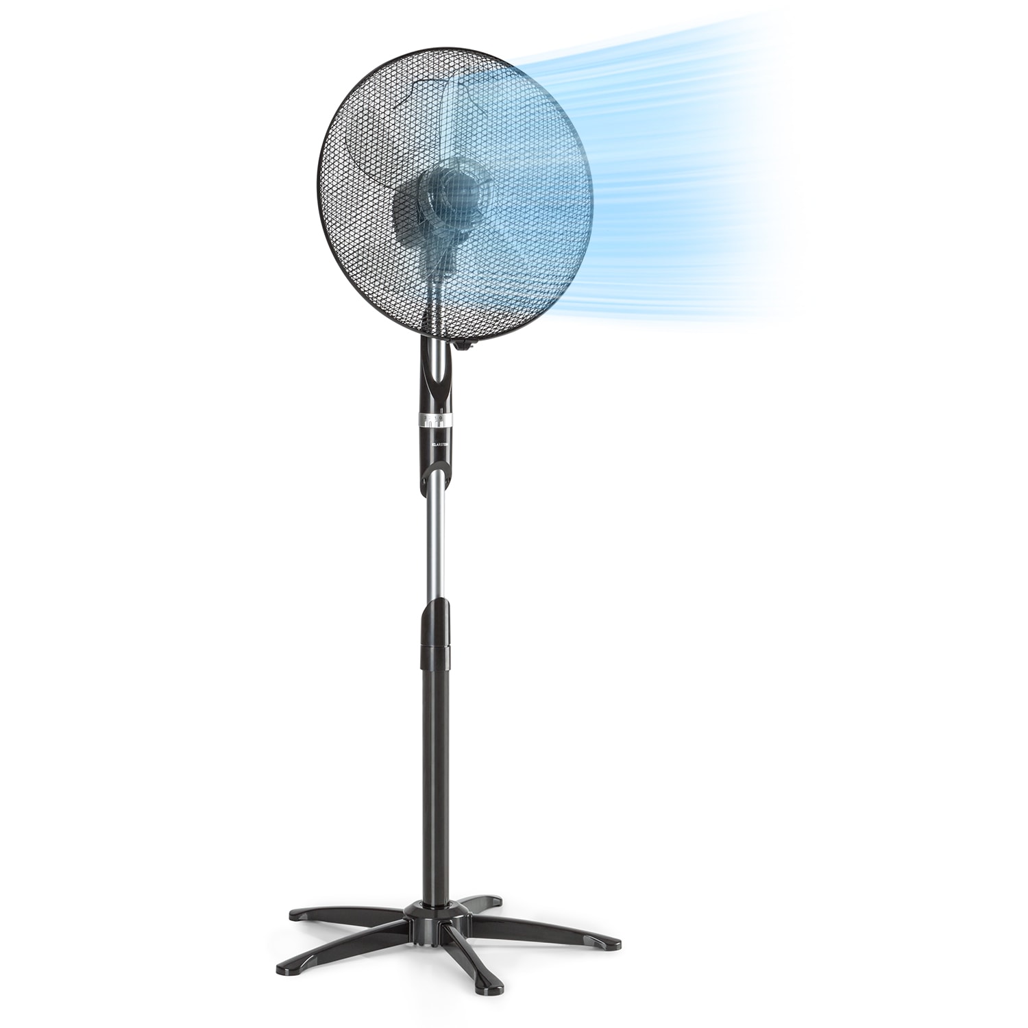 Levně Summer Vibe, stojanový ventilátor, 16", 55 W, 2040 m3/h, oscilace 65 °, černý