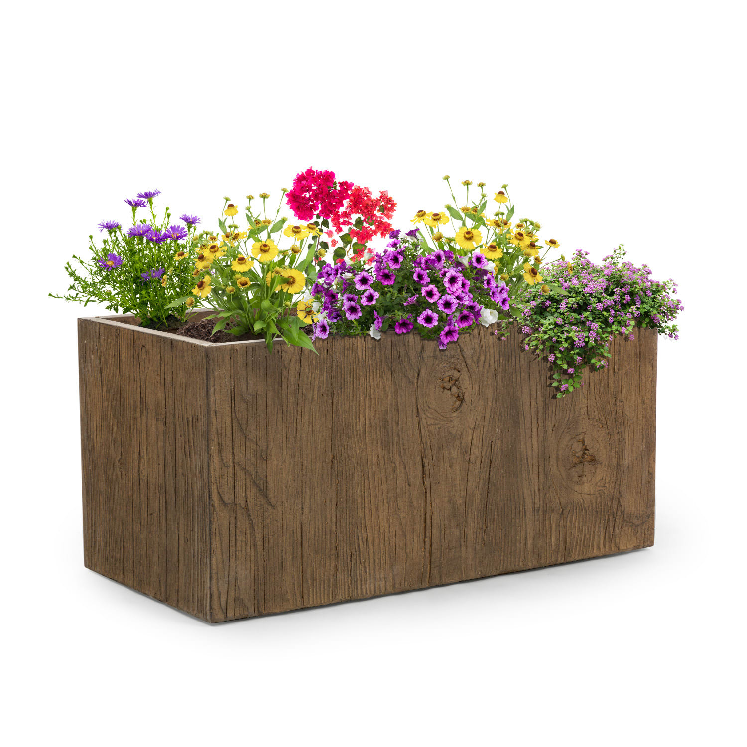 Blumfeldt Timberflor, ghiveci de plante 80 x 40 x 40 cm din fibră de sticlă interioar / exterior maro