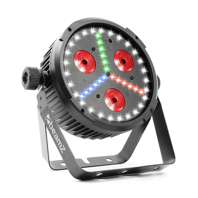 E-shop Beamz BX30, PAR LED reflektor 3x10W 4in1, 27x SMD W, 18x SMD RBG LEDs, čierna farba