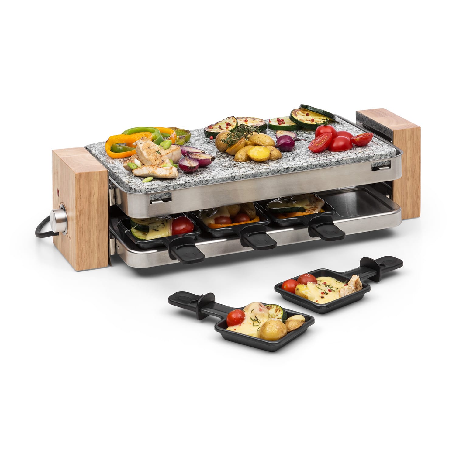 Klarstein Prime-Rib, raclette gril, 1500 W, deska z přírodního kamene, nerezová ocel