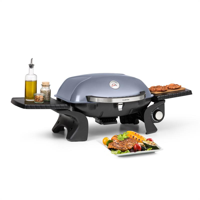 Klarstein Parforce One, plynový gril, 3,5 kW, 12000 BTU, 300 °C, InstantReady Concept, šedý