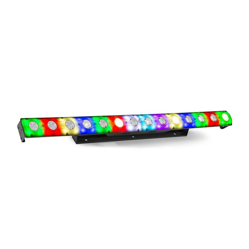 E-shop Beamz LCB14 LED lišta, 14x 3W biele a 56x SMD RGB LEDky, čierna