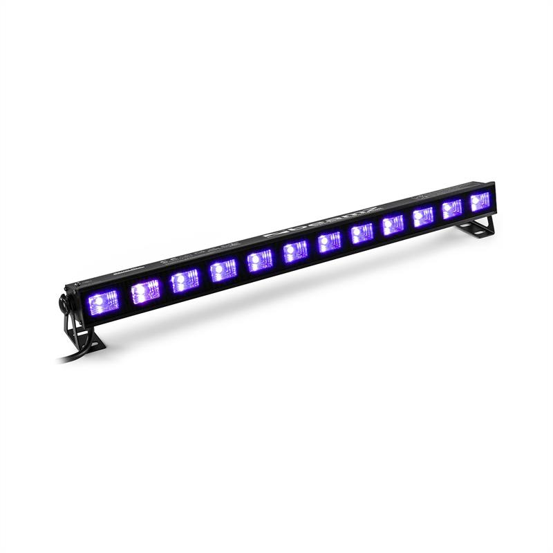 E-shop Beamz BUVW123, LED svetelná rampa, 8 x 3 W, UV/WW, 2 v 1, 30 W, čierna