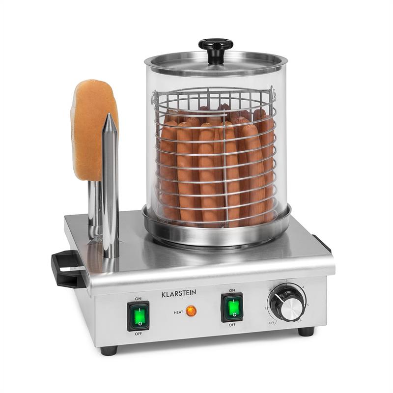 Klarstein Wurstfabrik 550, hotdog készítő, 550 W, 5 l, 30 - 100 °C, üveg, nemesacél