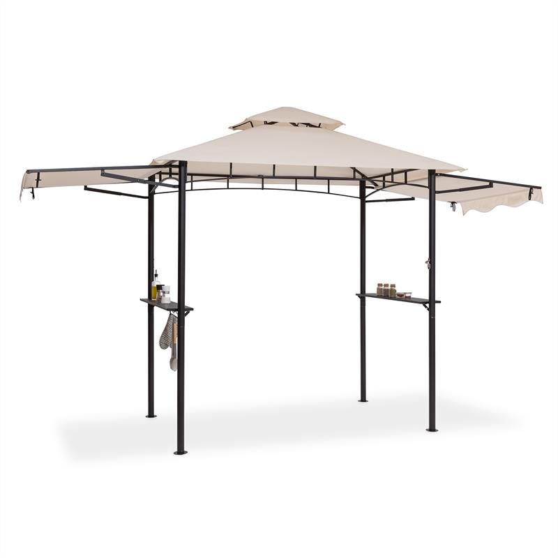 Blumfeldt Steakhouse Wings Carpa de 244x260x152cm, 160 g/m2, poliéster y acero Beige