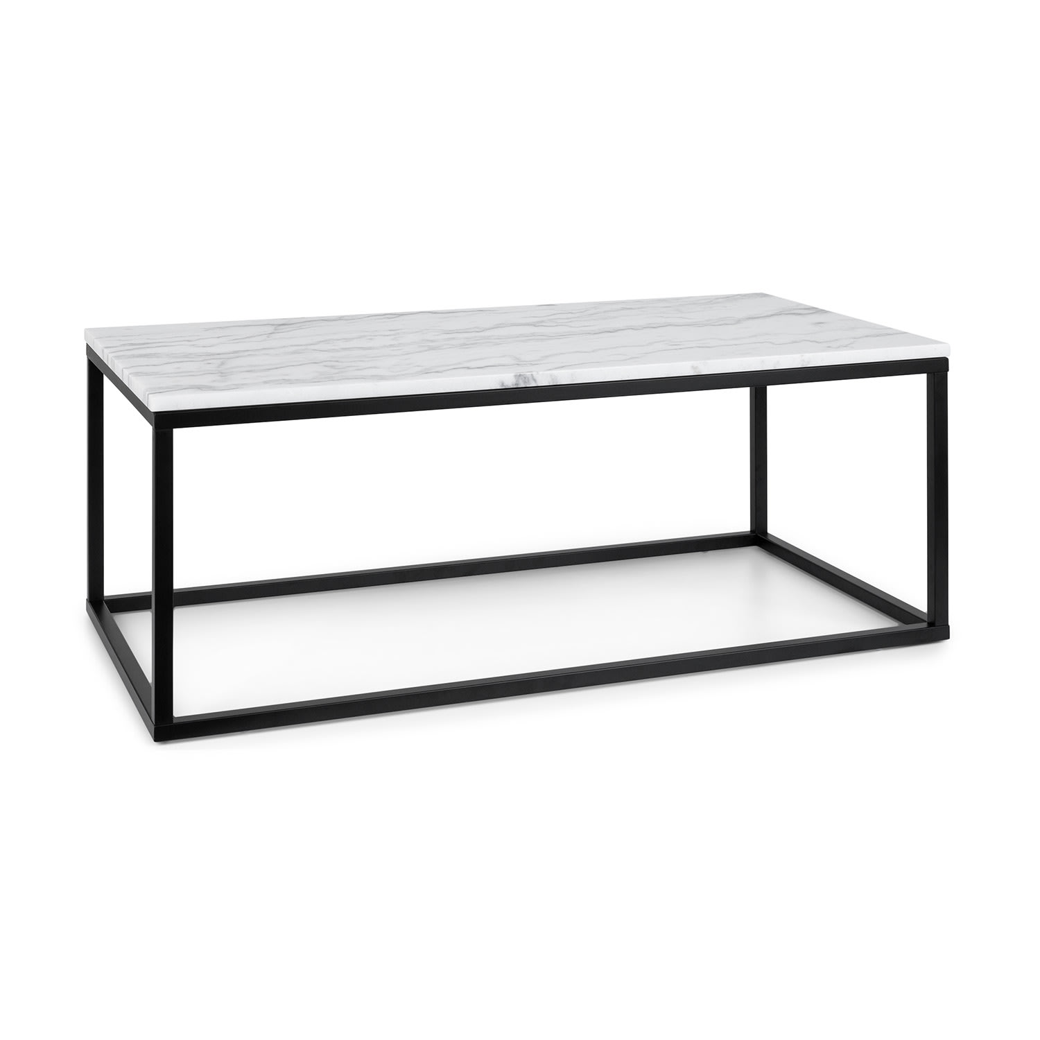 Besoa Volos T100 Coffee Table 100x40x50 cm Marble Indoor & Outdoor Black / White