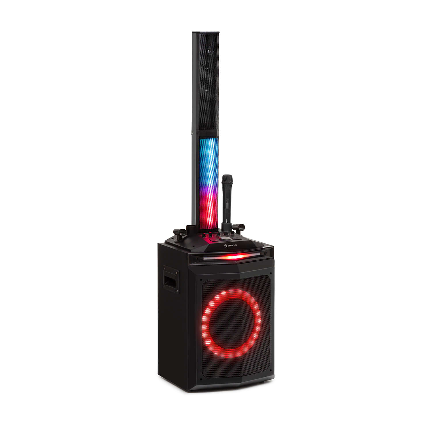 Auna Clubmaster Tube, party zvukový systém, 150 W max., 10" oofer, USB, BT, AU, černý