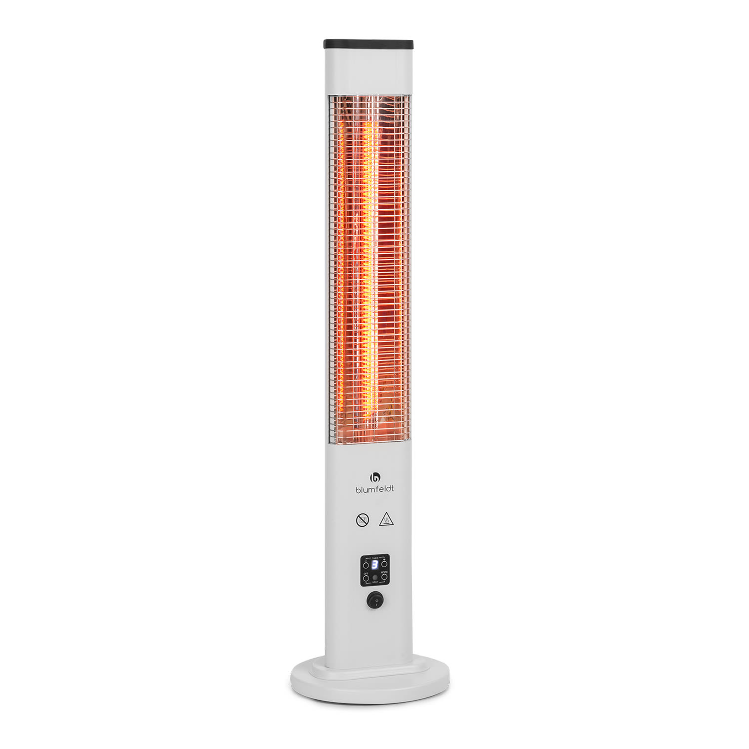 Blumfeldt heat guru plus, kültéri sugárzó fűtőtest, 1200 w, 3 hőfokozat, távirányítóval