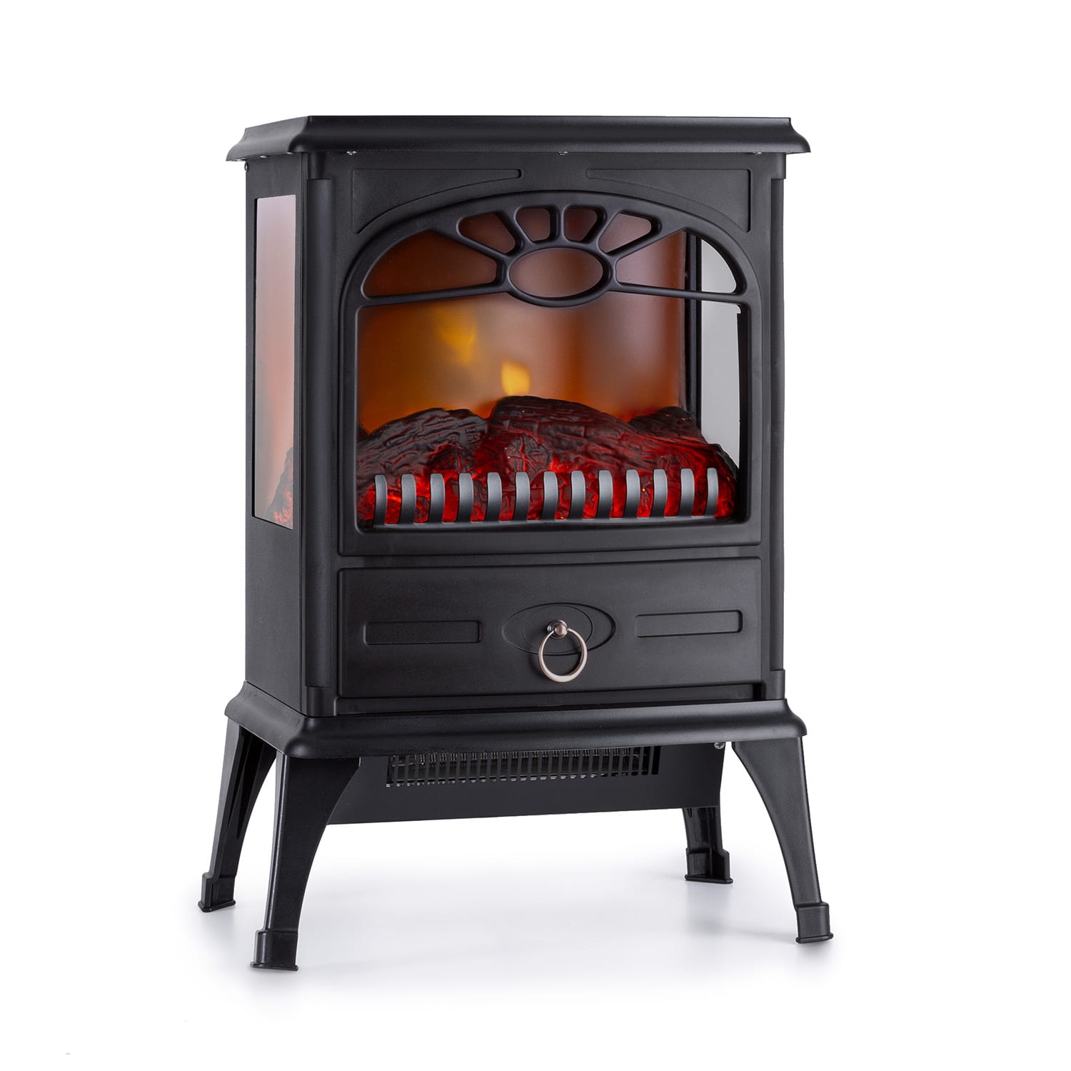 Klarstein Leoben, elektromos kandalló, 900/1800 W, termosztát, PanoramaView, fekete