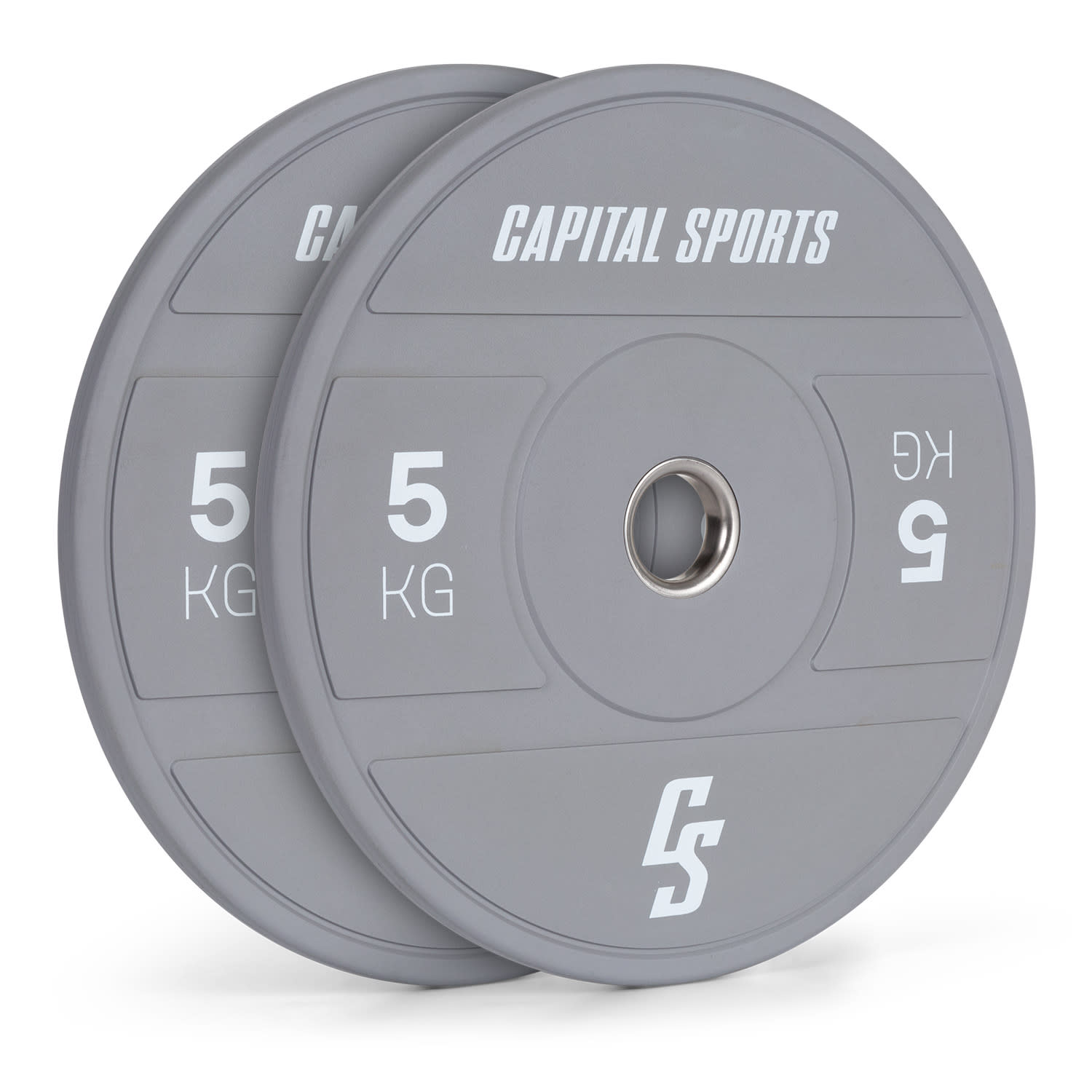 Capital Sports Nipton 2021, kotouč na činku, bumper kotouč, 2 × 5 kg, Ø 50,4 mm, tvrdá guma