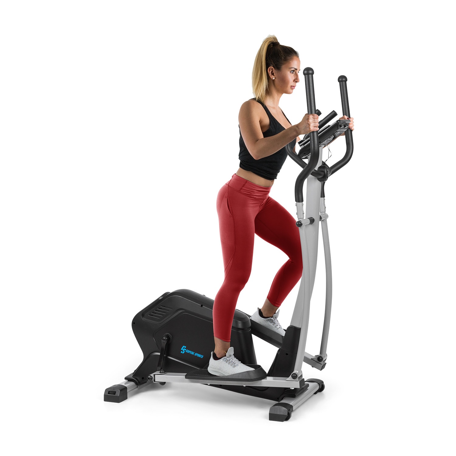 Capital Sports Helix Comfort, cross trainer, Kinomap, montare joasă, volan de 12 kg