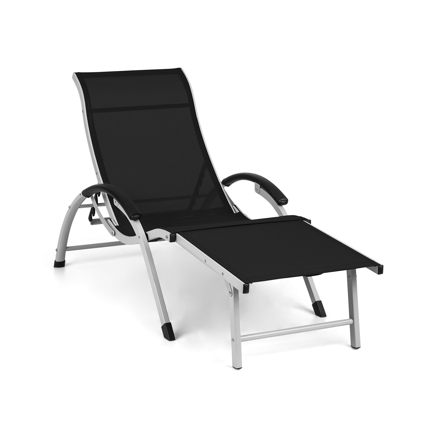 Blumfeldt Sunnyvale Deck Chair with Footrest Aluminum 4 Steps