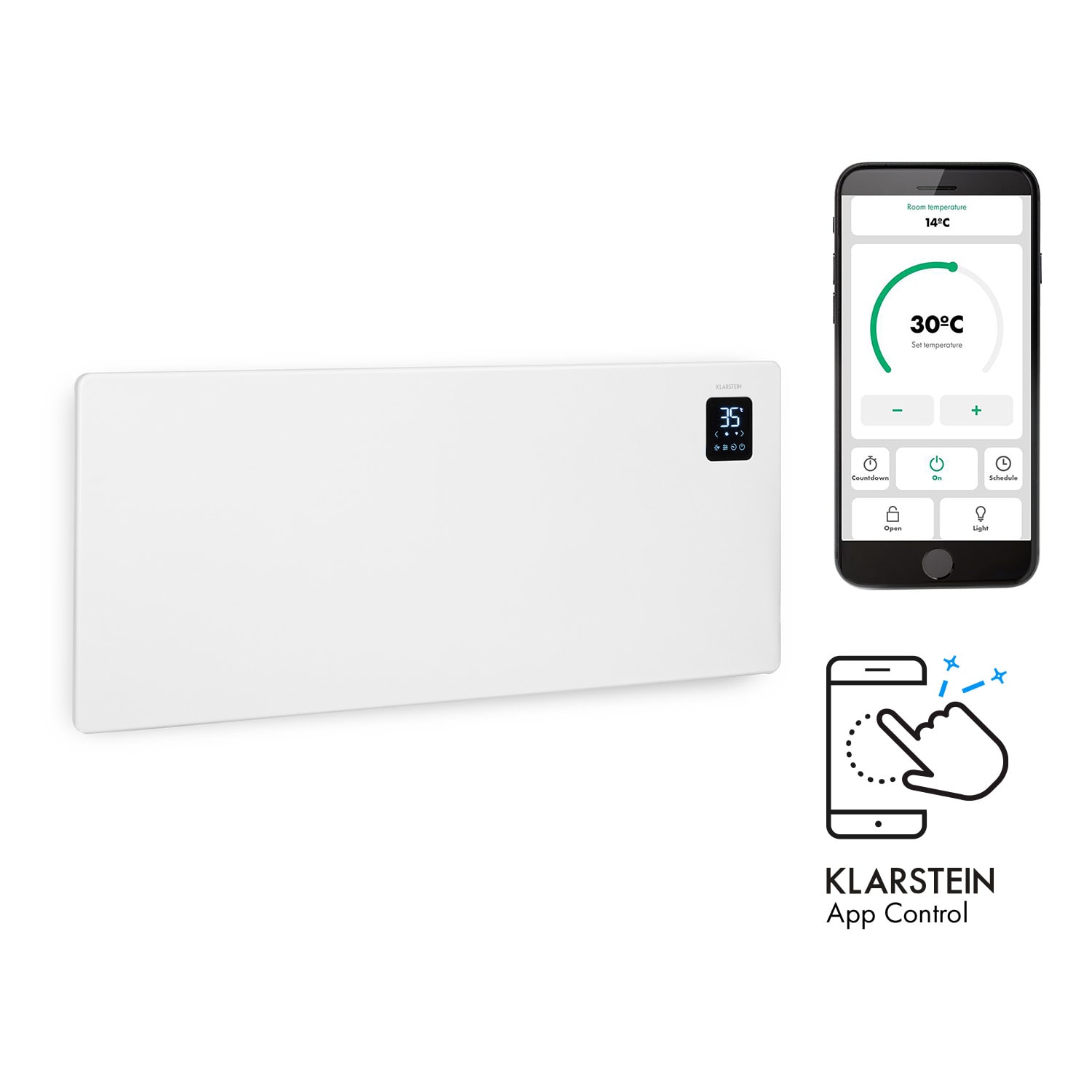 Klarstein bansin smart 2500, konvektor, 2500w, vezérlés applikáción keresztül