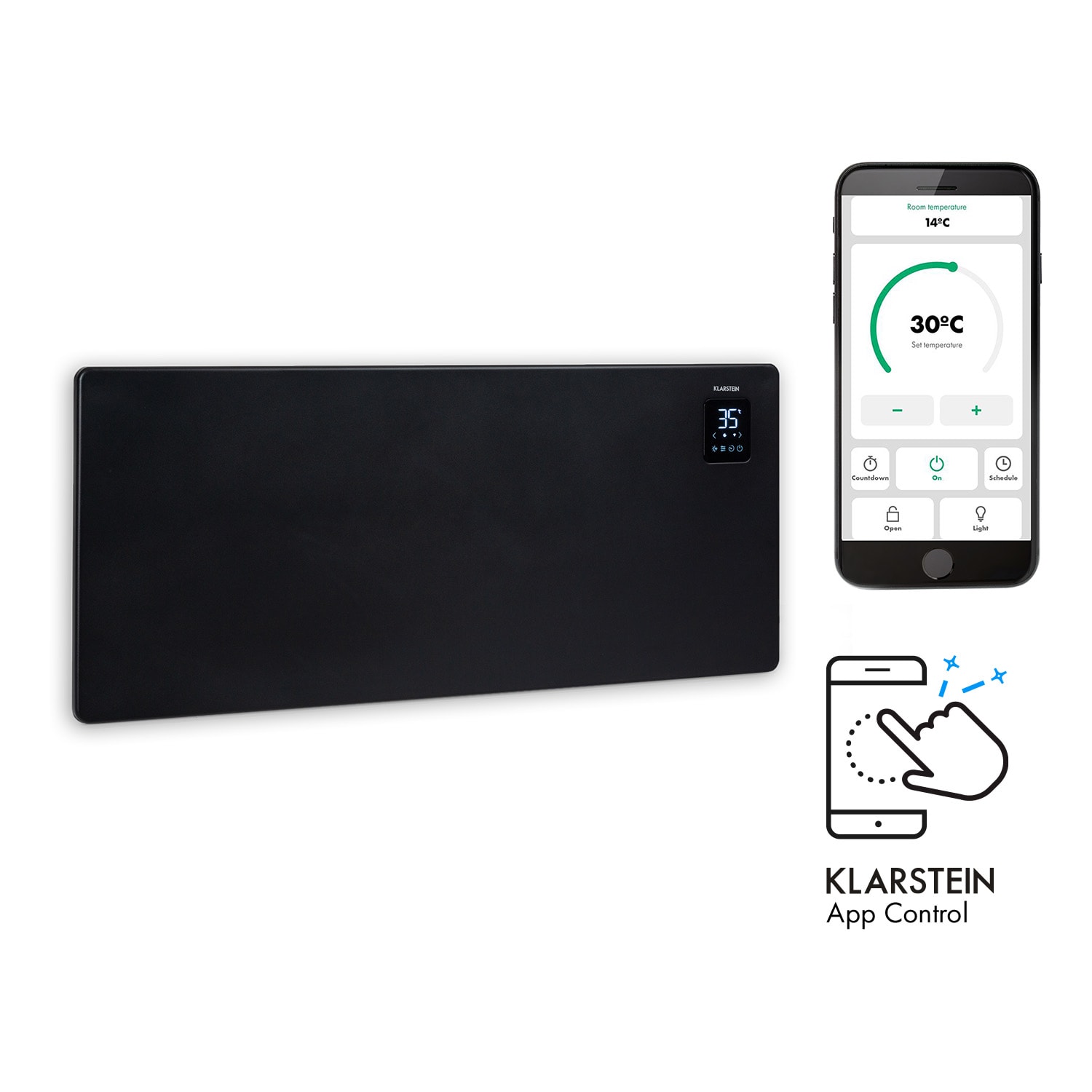 Klarstein bansin smart 2500, konvektor, 2500w, vezérlés applikáción keresztül