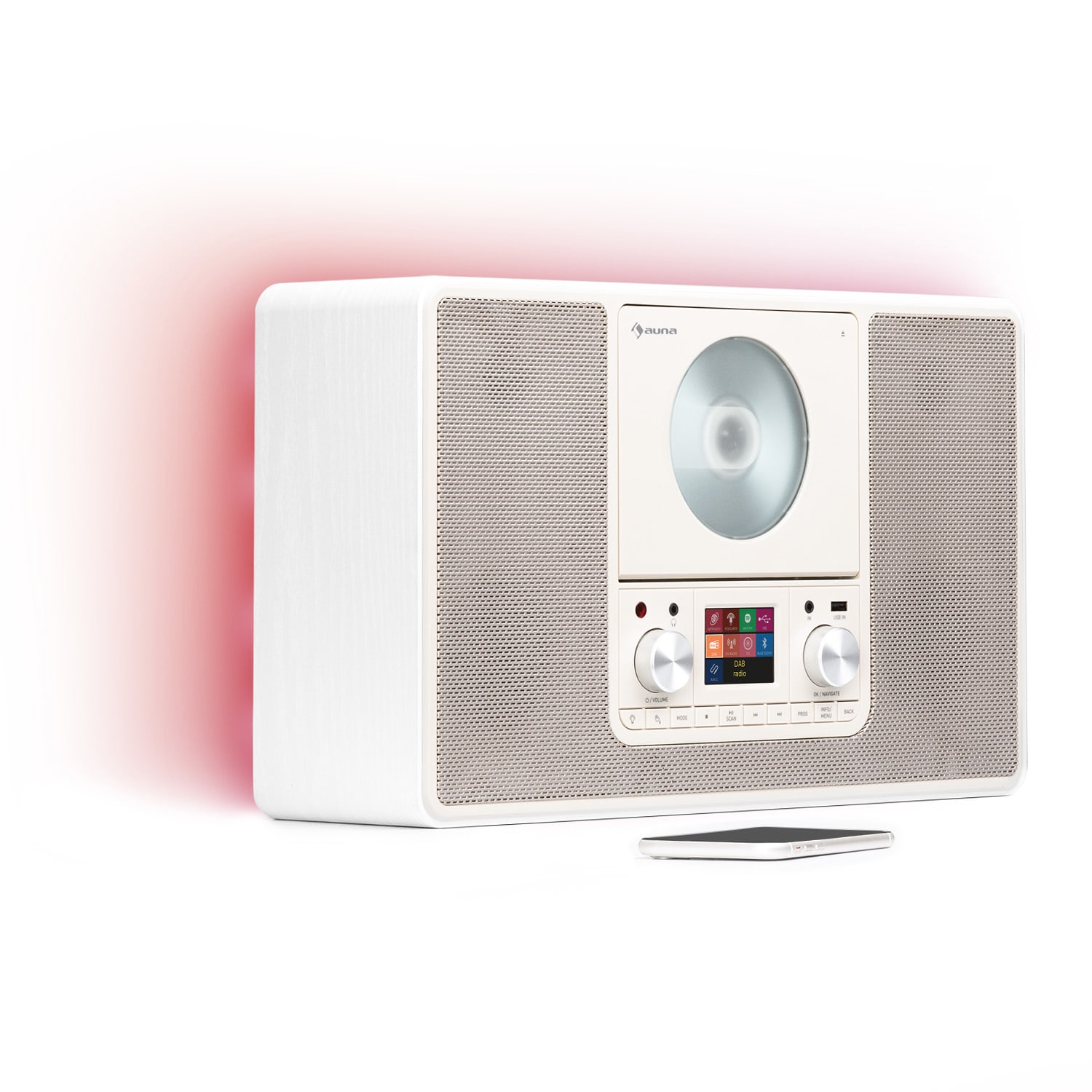 Auna scala vcd-ir, internetové rádio, wlan, cd, bt, mp3, dab+, fm rádio