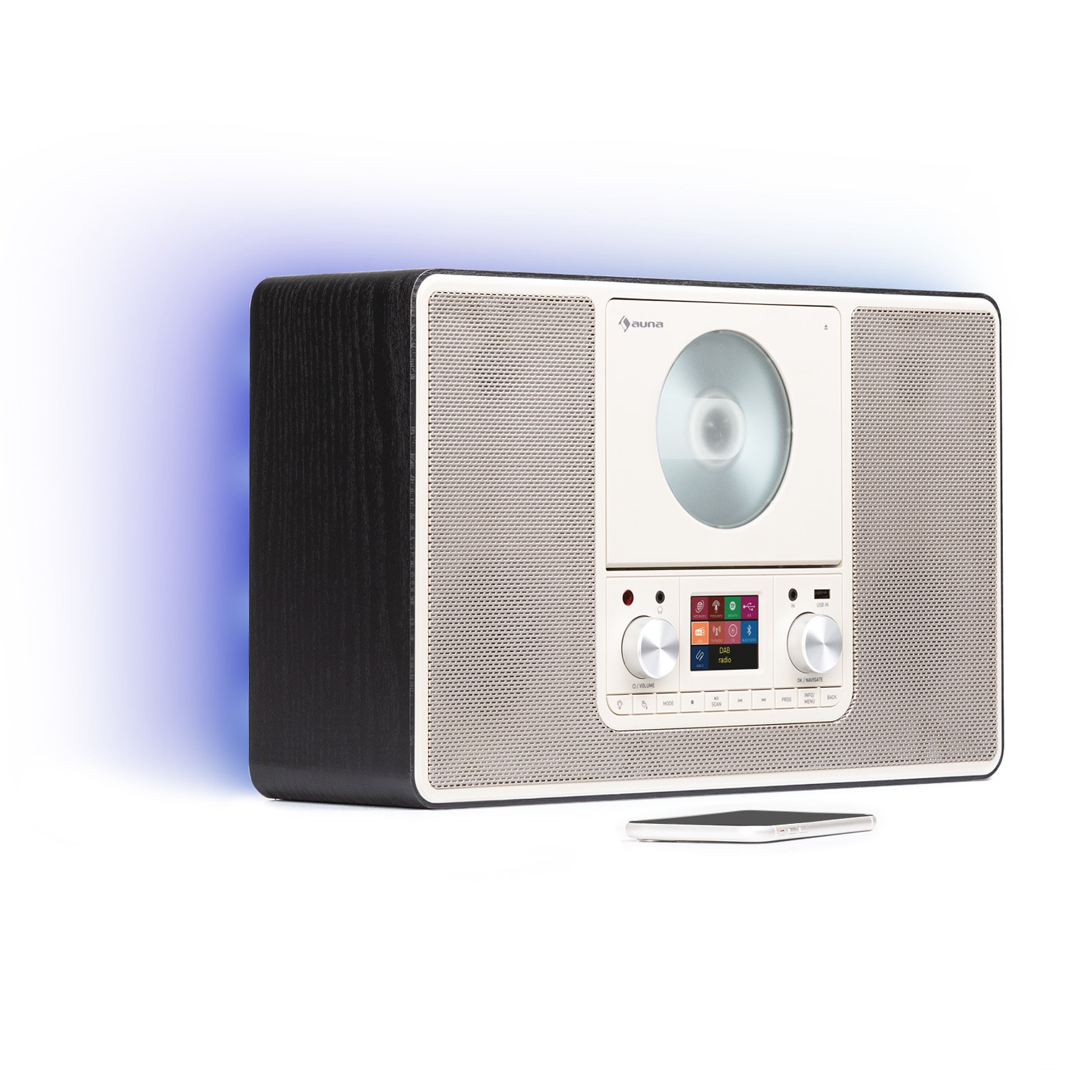 Auna scala vcd-ir, internetové rádio, wlan, cd, bt, mp3, dab+, fm rádio