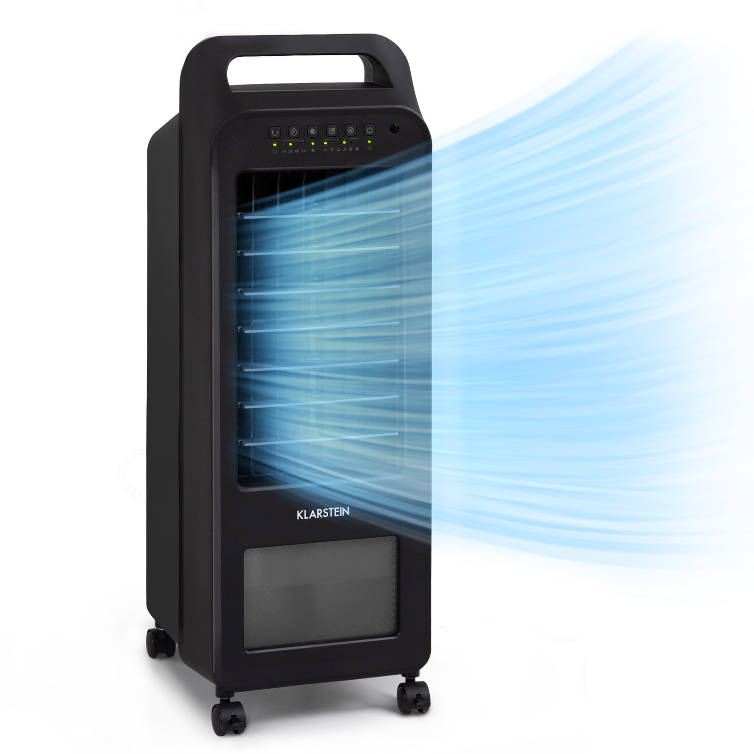 E-shop Klarstein Cooler Rush, ventilátor, ochladzovač vzduchu, 5,5L, 45W, diaľkový ovládač, 2x chladiace boxy