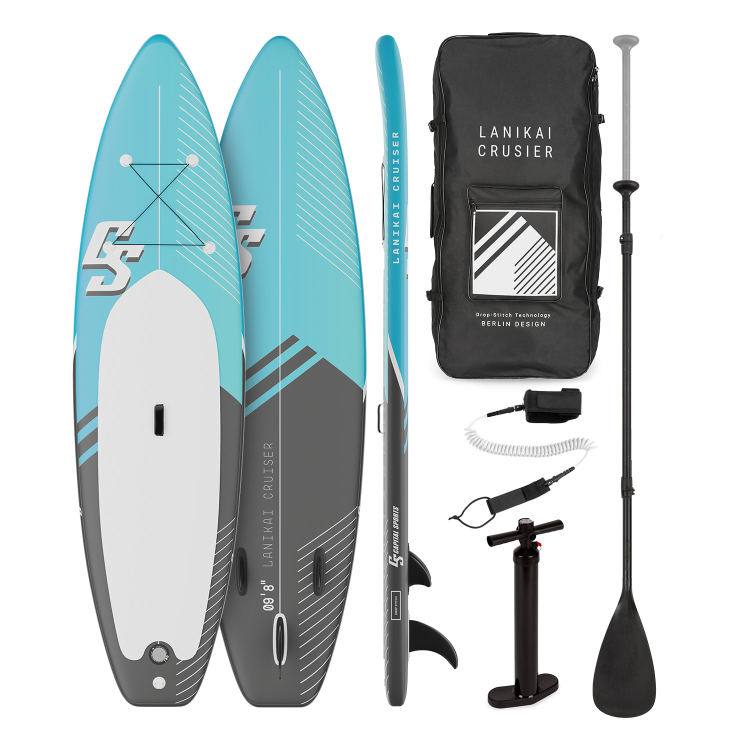 Levně Capital Sports Lanikai Cruiser 9.8, nafukovací paddelboard, souprava se SUP deskou, 305 × 77 × 10