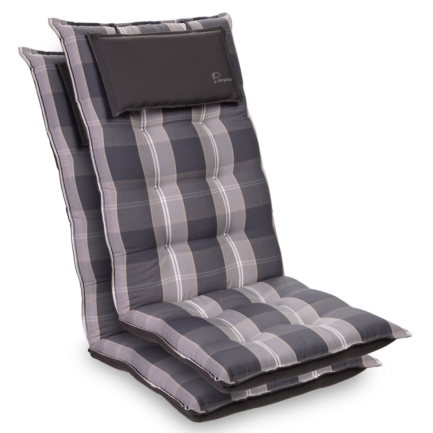 Blumfeldt Sylt, čalúnená podložka, podložka na stoličku, podložka na vyššie polohovacie kreslo, vankúš, polyester, 50 × 120 × 9 cm, 2 x čalúnenie (CPT10_10240923-2_)