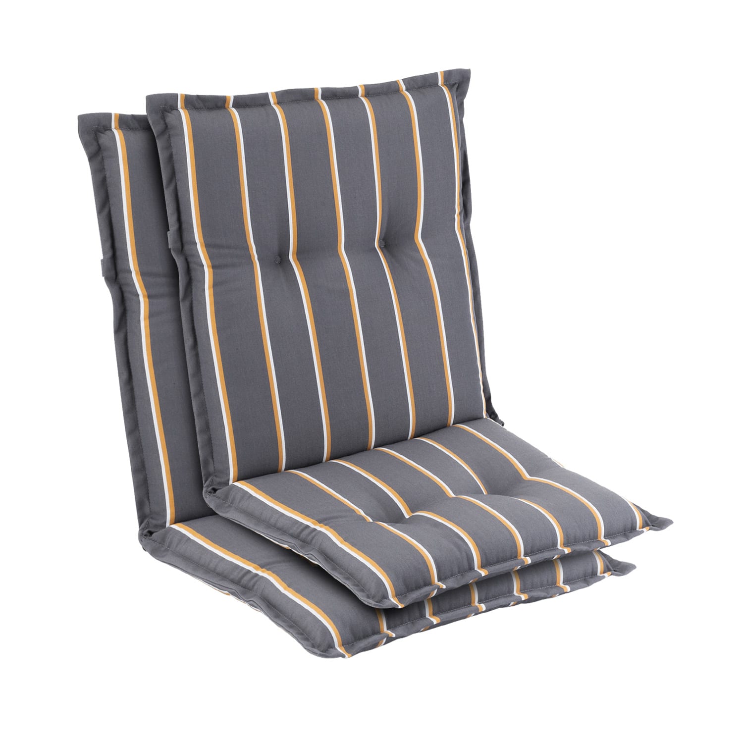 E-shop Blumfeldt Prato, čalúnená podložka, podložka na stoličku, podložka na nižšie polohovacie kreslo, na záhradnú stoličku, polyester, 50 × 100 × 8 cm, 2 x podložka