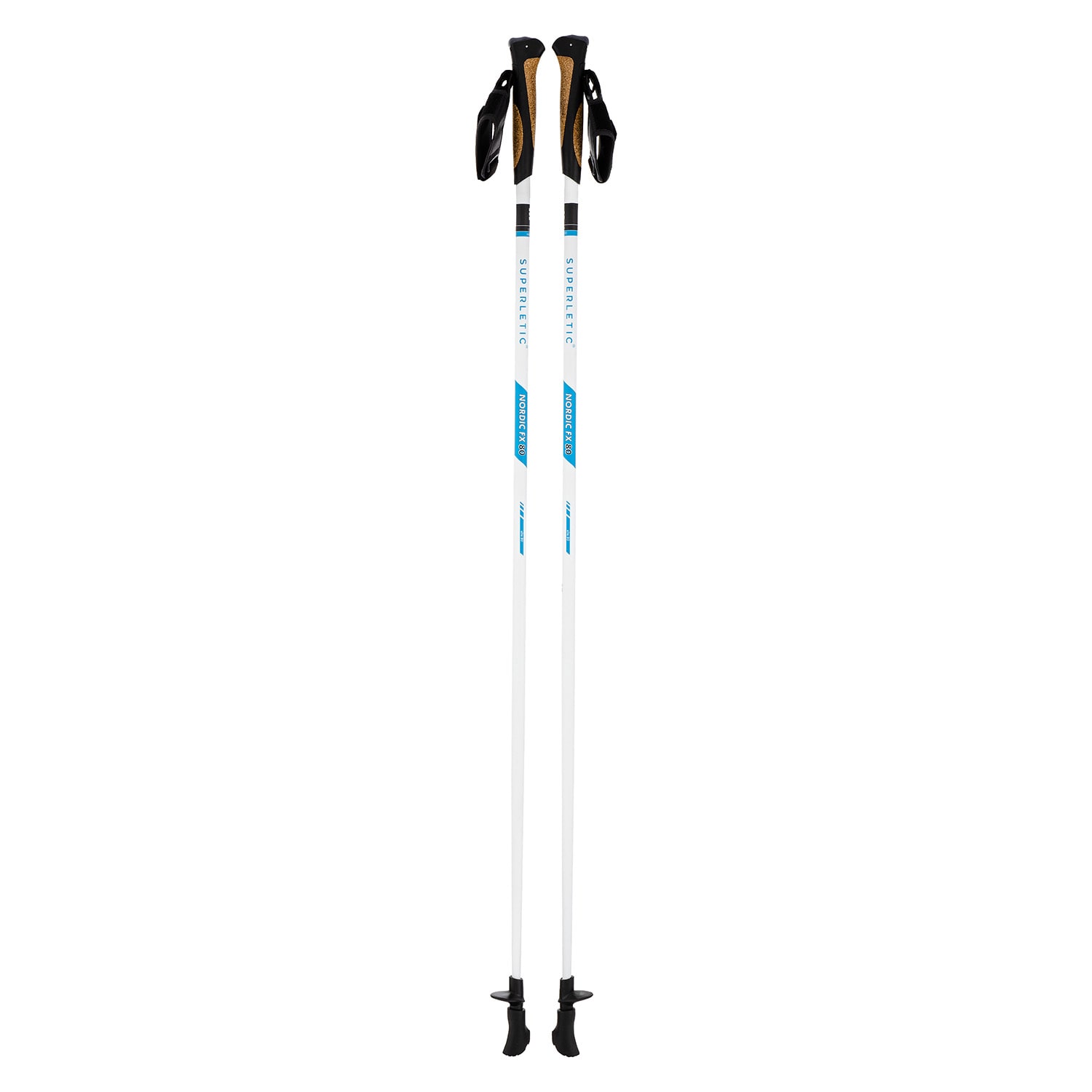 KLARFIT Sines FX Professional, bețe nordic walking, 50% carbon, 110 cm, mânere din plută