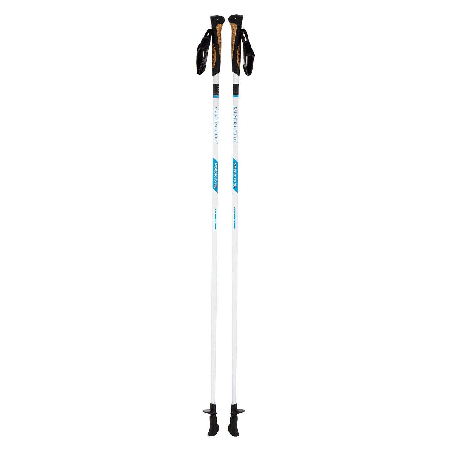Levně KLARFIT Sines FX Professional, nordic walking palice, 50 % karbón, 125 cm, korkové rukoväte