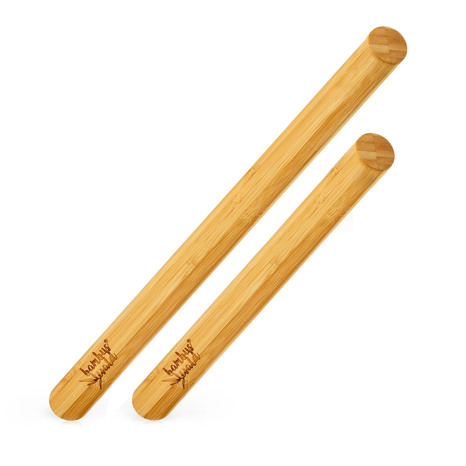 Levně Klarstein Váleček na těsto, sada 2 kusů, 100% bambus, 30/40 x 3,3 cm (D x O), hladký povrch