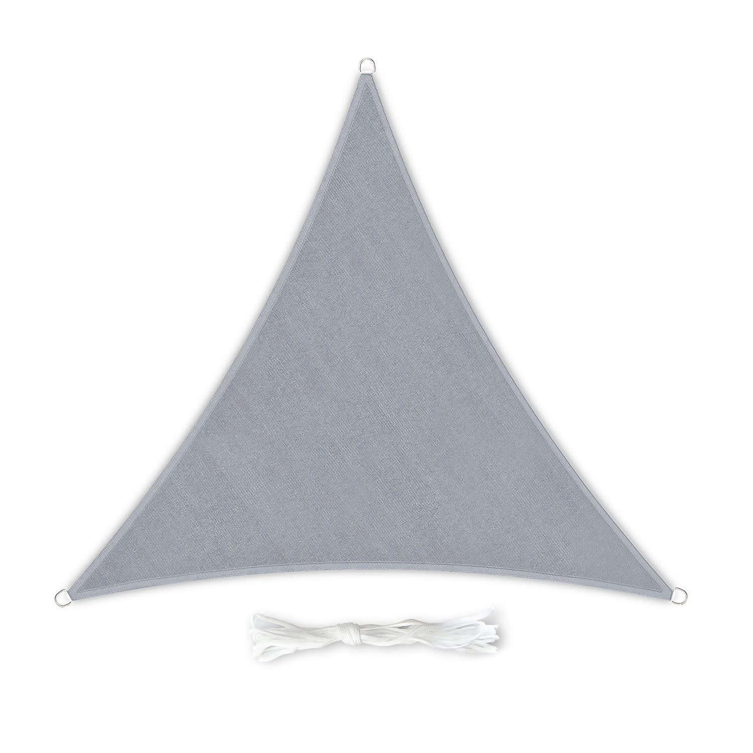 E-shop Blumfeldt Trojuholníková slnečná clona, 3 x 3 x 3 m, s upevňovacími okami, polyester, priedušná