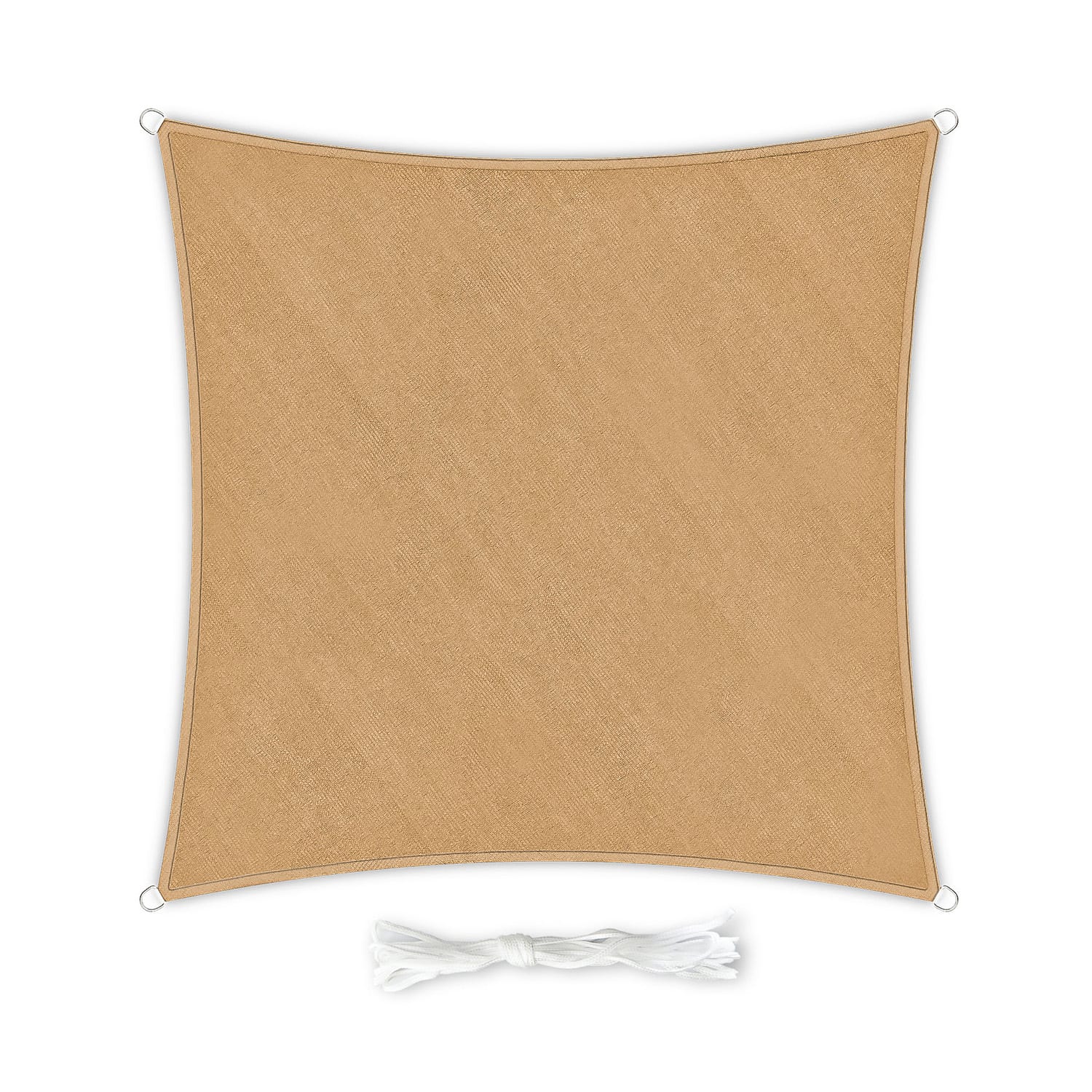 Levně Čtvercová sluneční clona, 5 × 5 m, polyester, prodyšná